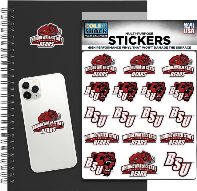 Bridgewater State University Bears Sticker Sheet