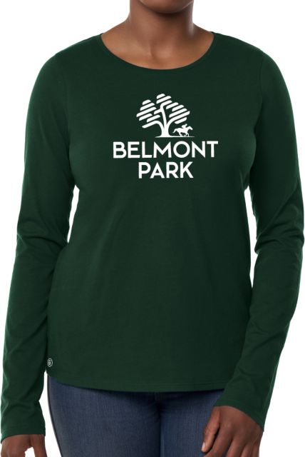 NYRA Fall Rush Ladies Long Sleeve Tee Belmont Park Stacked - ONLINE ONLY