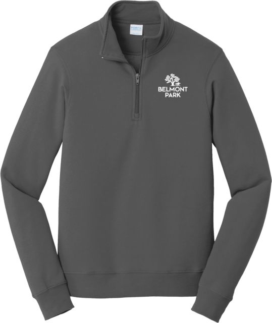 NYRA Port & Co Fan Favorite Fleece 1/4 Zip Pullover Belmont Park Stacked - ONLINE ONLY