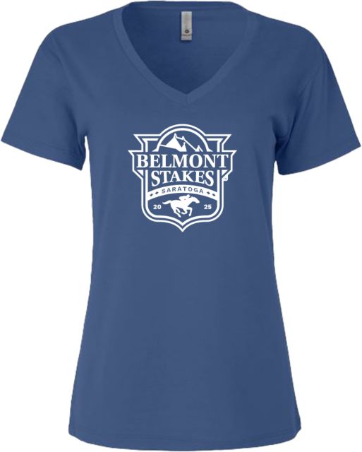 2025 Belmont Stakes Saratoga Women's V-Neck Long Sleeve T-Shirt