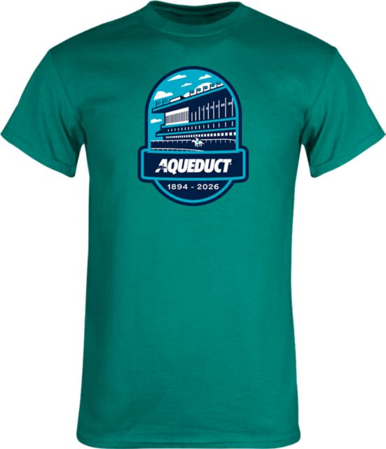NYRA Teal T-Shirt Aqueduct Farewell Logo - ONLINE ONLY