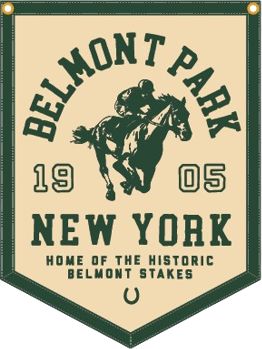 NYRA Belmont Park 18 x 24 Camp Flag