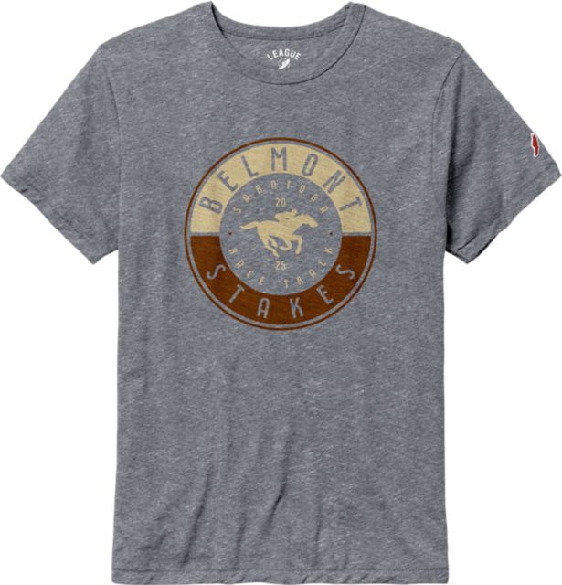 NYRA Belmont Stakes 2025 Circle Logo Victory Falls Short Sleeve T-Shirt