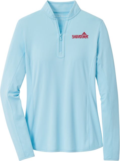 NYRA Saratoga Spa Spritzer Lightweight Zip Sun Shirt