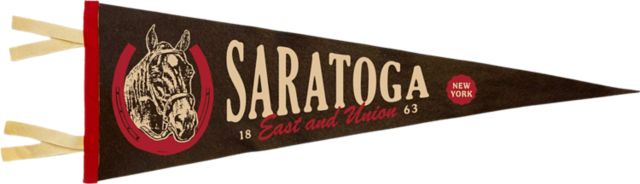 Saratoga Race Course East and Union 9 x 27 Pennant