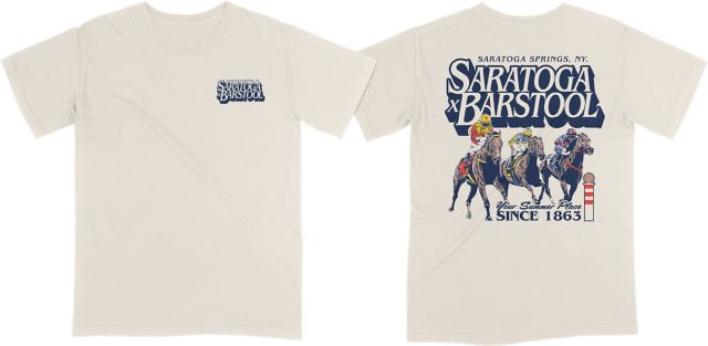 Saratoga Barstool Horses Short Sleeve T-Shirt