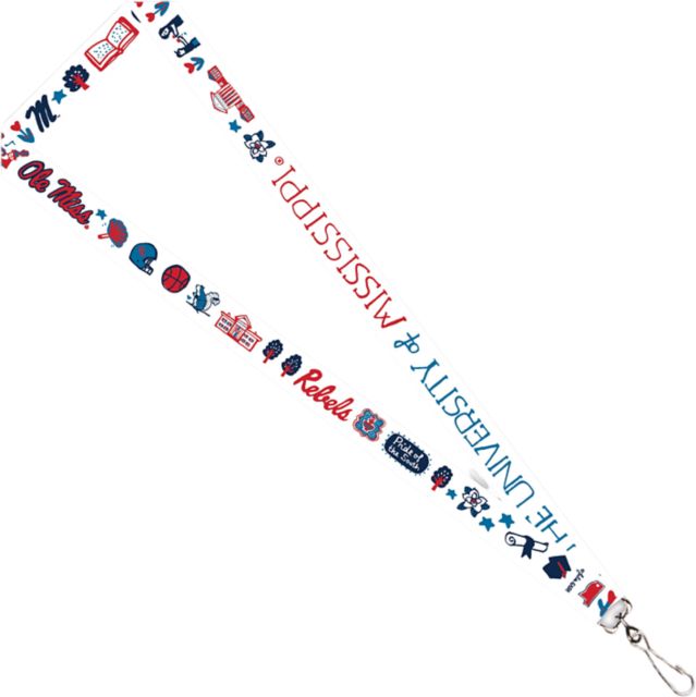 Ole Miss Rebels Julia Gash 3-4'' Satin Lanyard