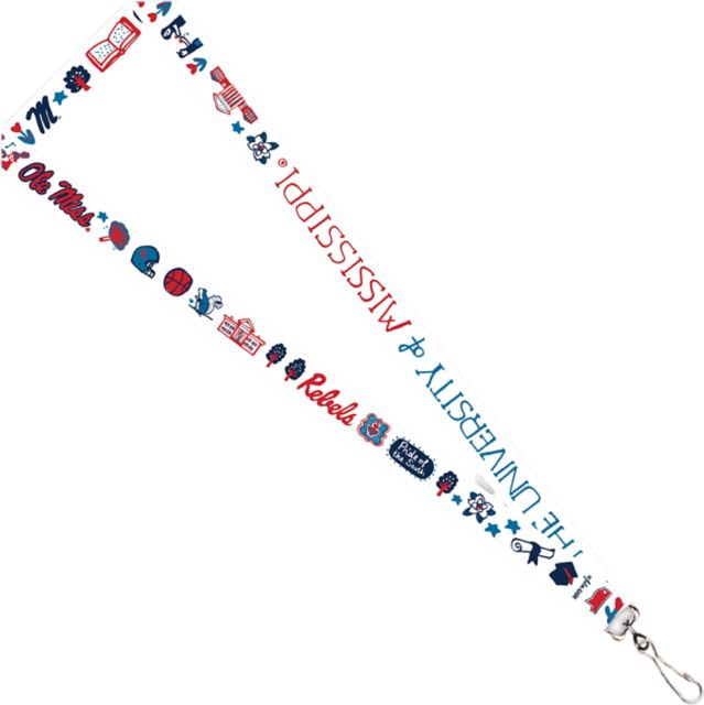 Ole Miss Rebels Julia Gash 3-4'' Satin Lanyard