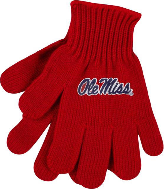 Ole Miss Rebels Youth Knit Tailgate Gloves