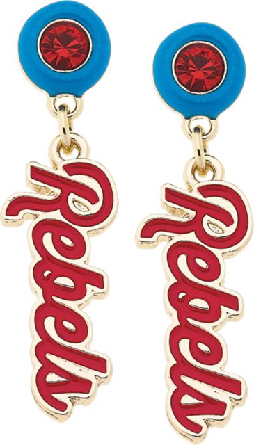 Ole Miss Rebels Autograph Enamel Earrings