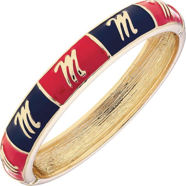 Ole Miss Rebels Checkered Hinge Bangle