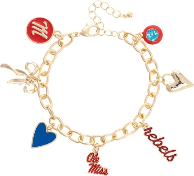 Ole Miss Rebels Charm Bracelet