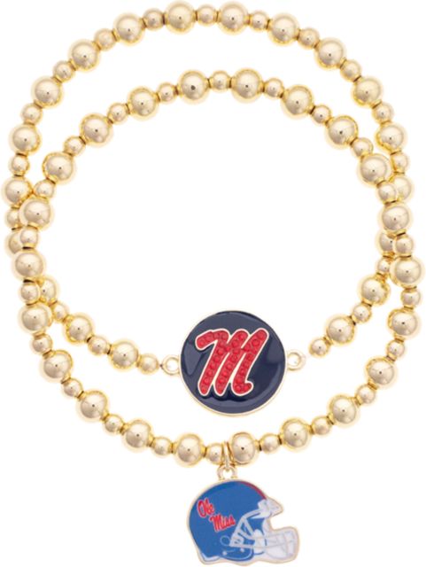 Ole Miss Rebels Ball Bead Bracelet