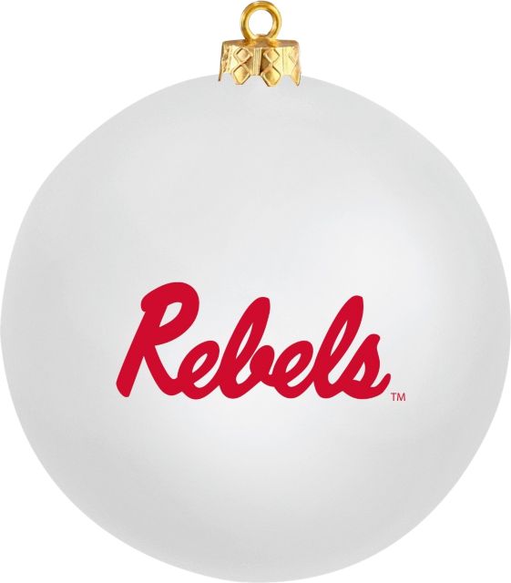 Ole Miss Rebels Round Shatterproof Ornament