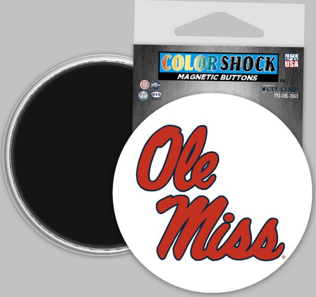 Ole Miss Rebels 3" Button Magnet