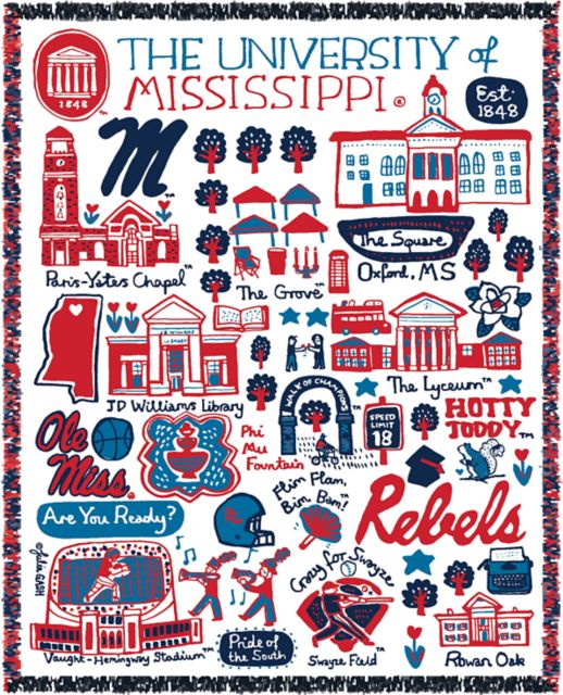 Ole Miss Tapestry Blanket