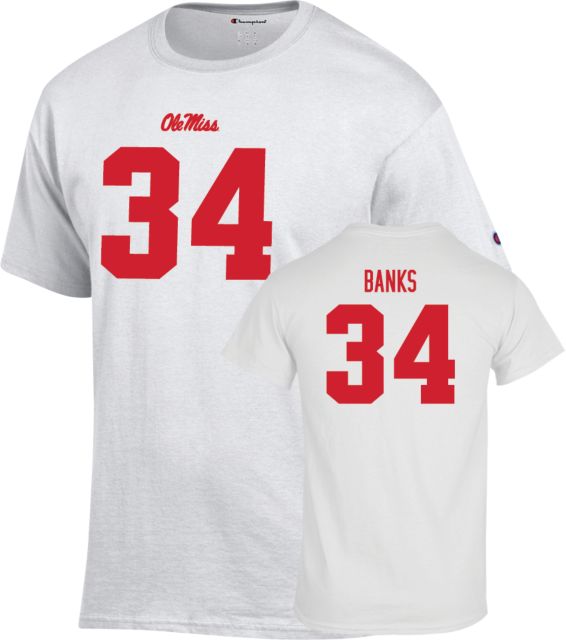 Ole Miss Football T-Shirt Tyler Banks - 34 - ONLINE ONLY