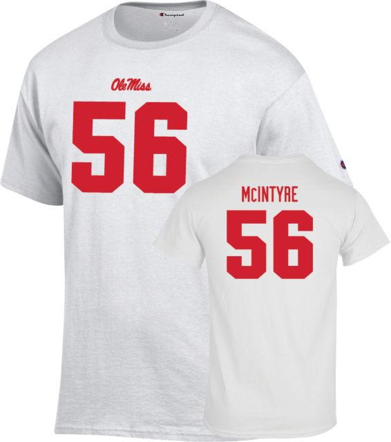 Ole Miss Football T-Shirt Reece McIntyre - 56 - ONLINE ONLY