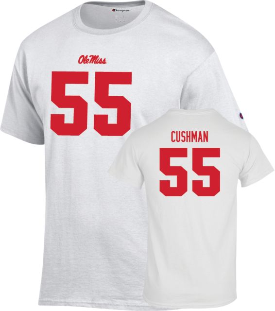 Ole Miss Football T-Shirt Preston Cushman - 55 - ONLINE ONLY