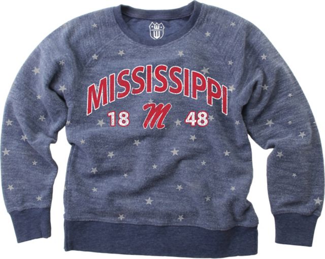 Ole Miss Rebels Girl's Star Crewneck