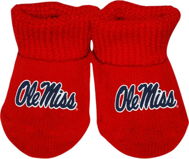 Ole Miss Baby Booties