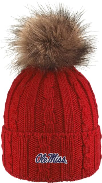 Ole Miss Rebels Women's Fur Pom Beanie