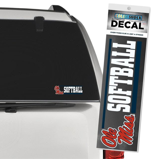 Ole Miss Rebels Softball Decal