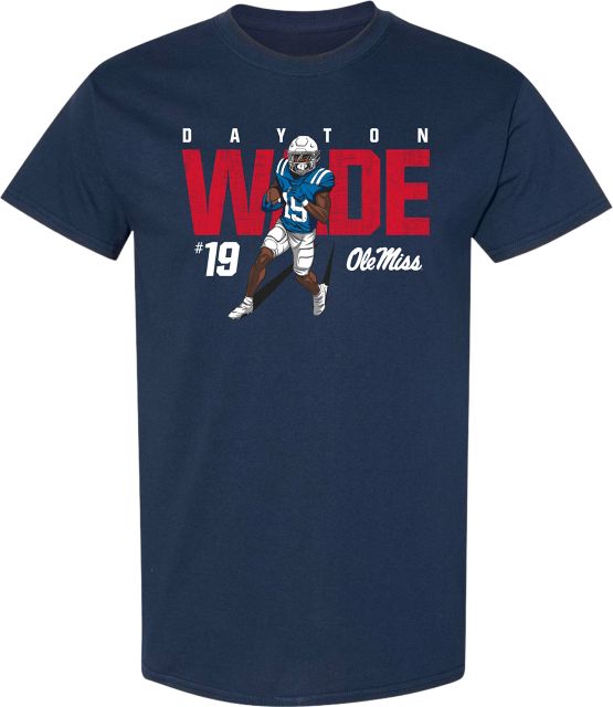 Ole Miss Rebels Football T-Shirt #19 DAYTON WADE