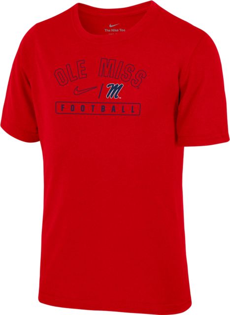 Ole Miss Rebels Youth Football Dri-Fit Short Sleeve T-Shirt