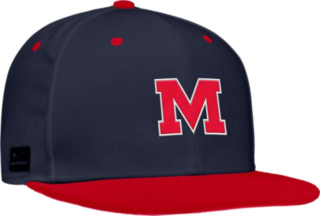 Ole Miss Rebels Block M Colorblock Onfield Flatbill Baseball Cap