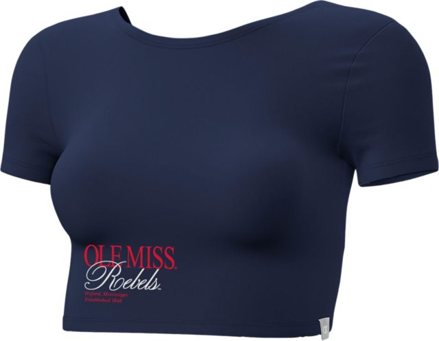 Ole Miss Rebels Women's Twist Back Crop Short Sleeve T-Shirt