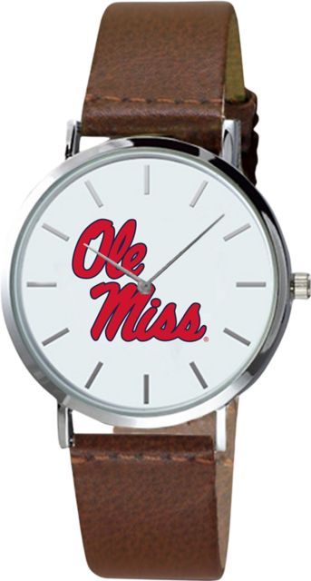 Ole Miss Rebels 40mm Men's Leather Watch