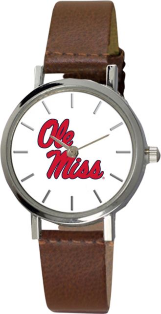 Ole Miss Rebels 28 mm Ladies Leather Watch