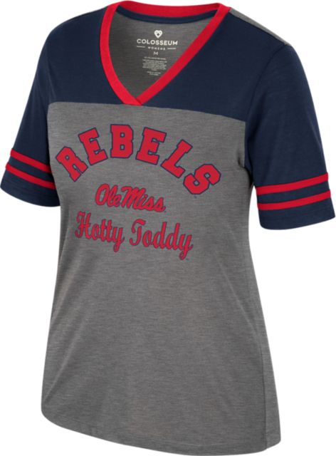 Ole Miss Rebels Women's V-Neck Short Sleeve T-Shirt