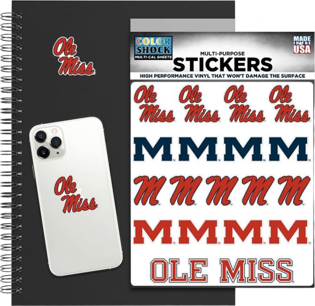 Ole Miss Rebels Sticker Sheet