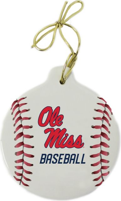 Ole Miss Rebels Baseball Stone Ornament