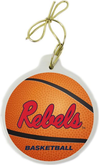 Ole Miss Rebels Basketball Stone Ornament