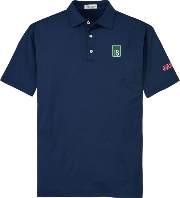 Ole Miss Rebels Peter Millar Speed Limit 18 Performance Polo - Navy