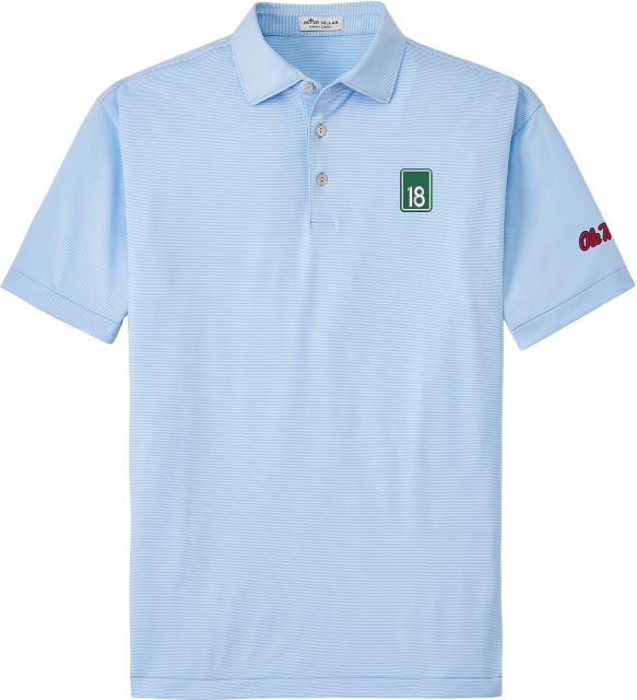 Ole Miss Rebels Peter Millar Speed Limit 18 Jubilee Performance Polo Cottage Blue