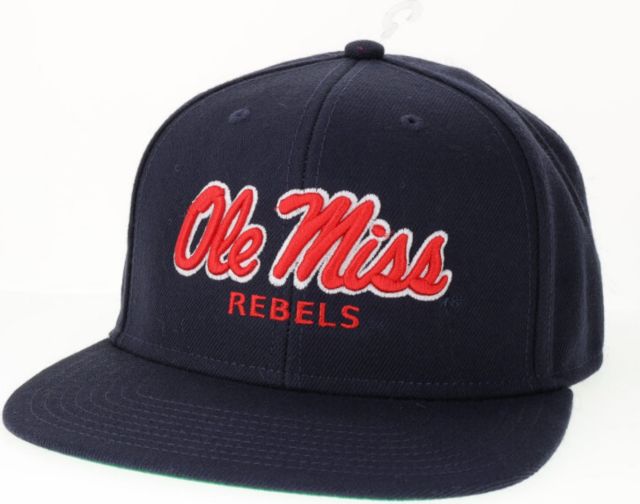 Ole Miss Rebels High Crown Flat Brim Highlight Snapback Hat