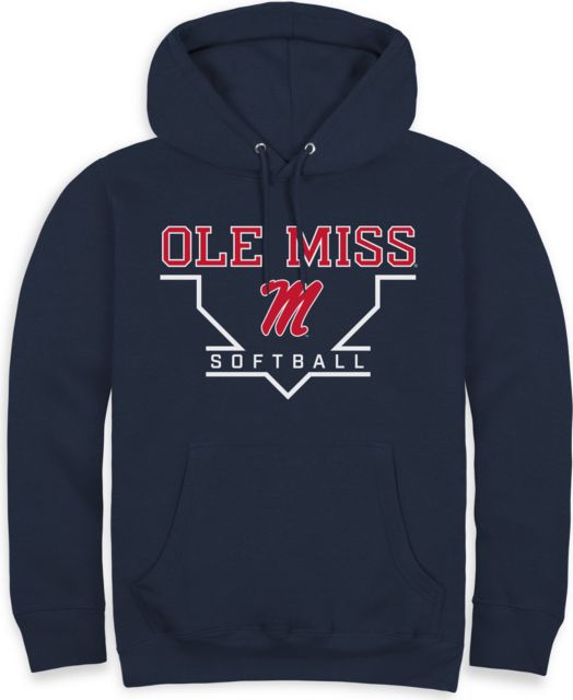 Ole Miss Rebels Homeplate Softball Unisex Fleece Hood