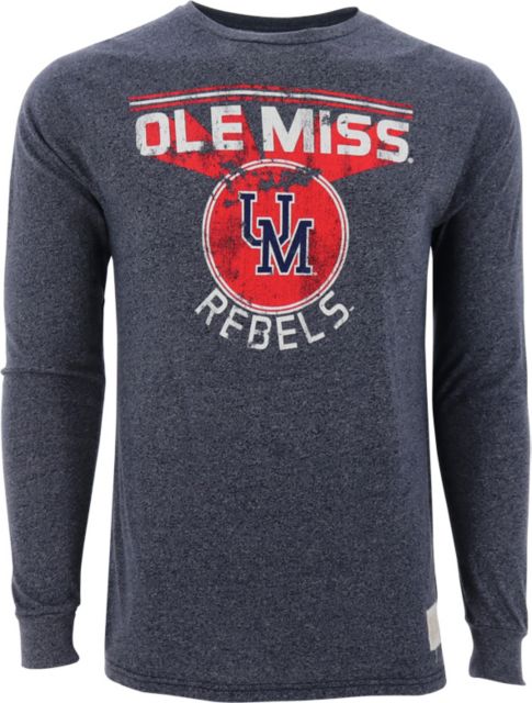 Ole Miss Rebels Mascot Pop Long Sleeve Mock Twist Triblend T-Shirt