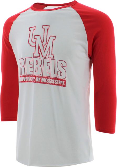 Ole Miss Rebels On the Block Premium Rocker Raglan Long Sleeve T-Shirt