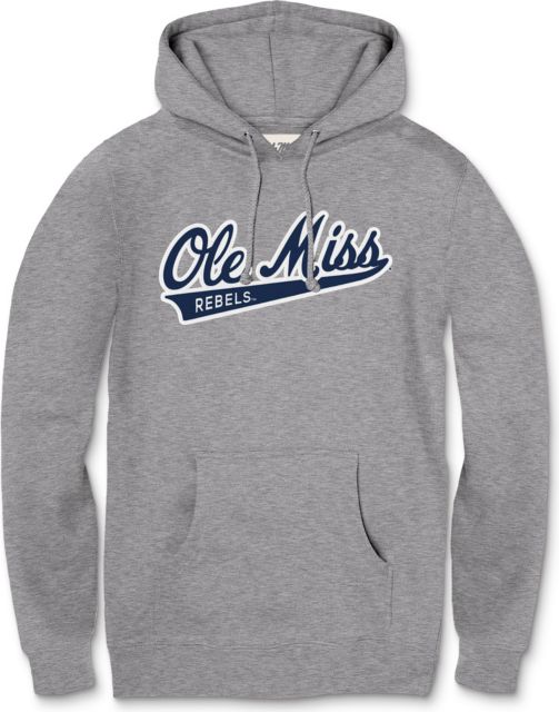 Ole Miss Rebels Ole Miss Script Applique Unisex Fleece Pullover Hoodie