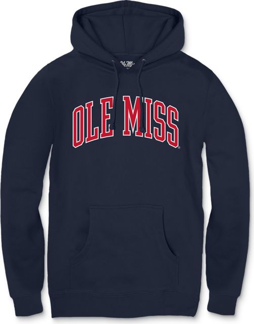 Ole Miss Team Arch Two Color Unisex Fleece Pullover Hoodie