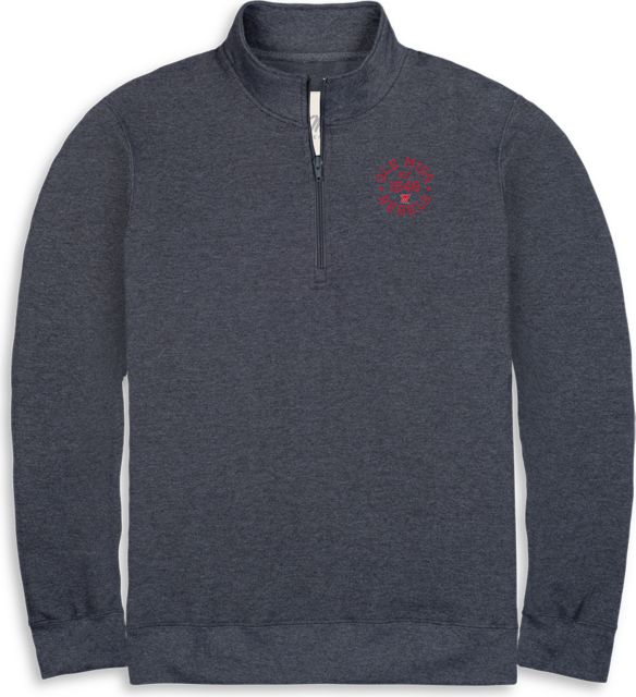 Ole Miss Est Circle Left Chest Men's 1/4 Zip Pullover Sweatshirt