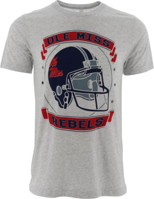 Ole Miss Rebels Football Helmet Short Sleeve Crew T- Shirt