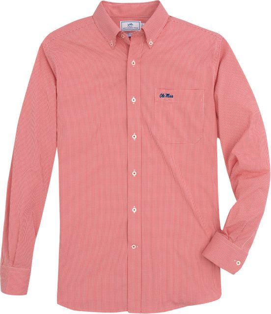 Ole Miss Rebels Gameday Intercoastal Gingham Sport Shirt