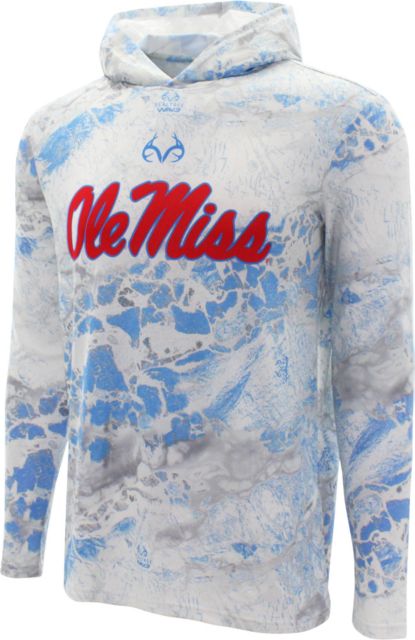 Ole Miss Rebels Realtree WAV3 Camo Tech Long Sleeve Hooded T-Shirt