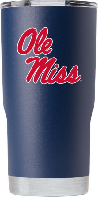 Ole Miss Rebels Custom Text 20oz Navy Tumbler
